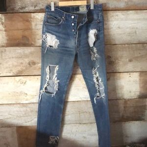 Reworked Levi’s red tab jeans